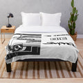 Toyota Supra-themed plush blanket for cozy comfort