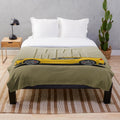 Supra MK5 yellow plush blanket