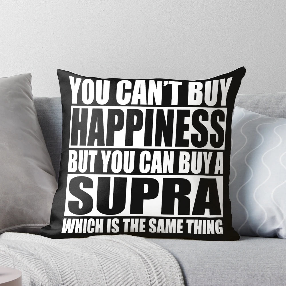 Soft and plush pillow featuring the iconic Toyota Supra design