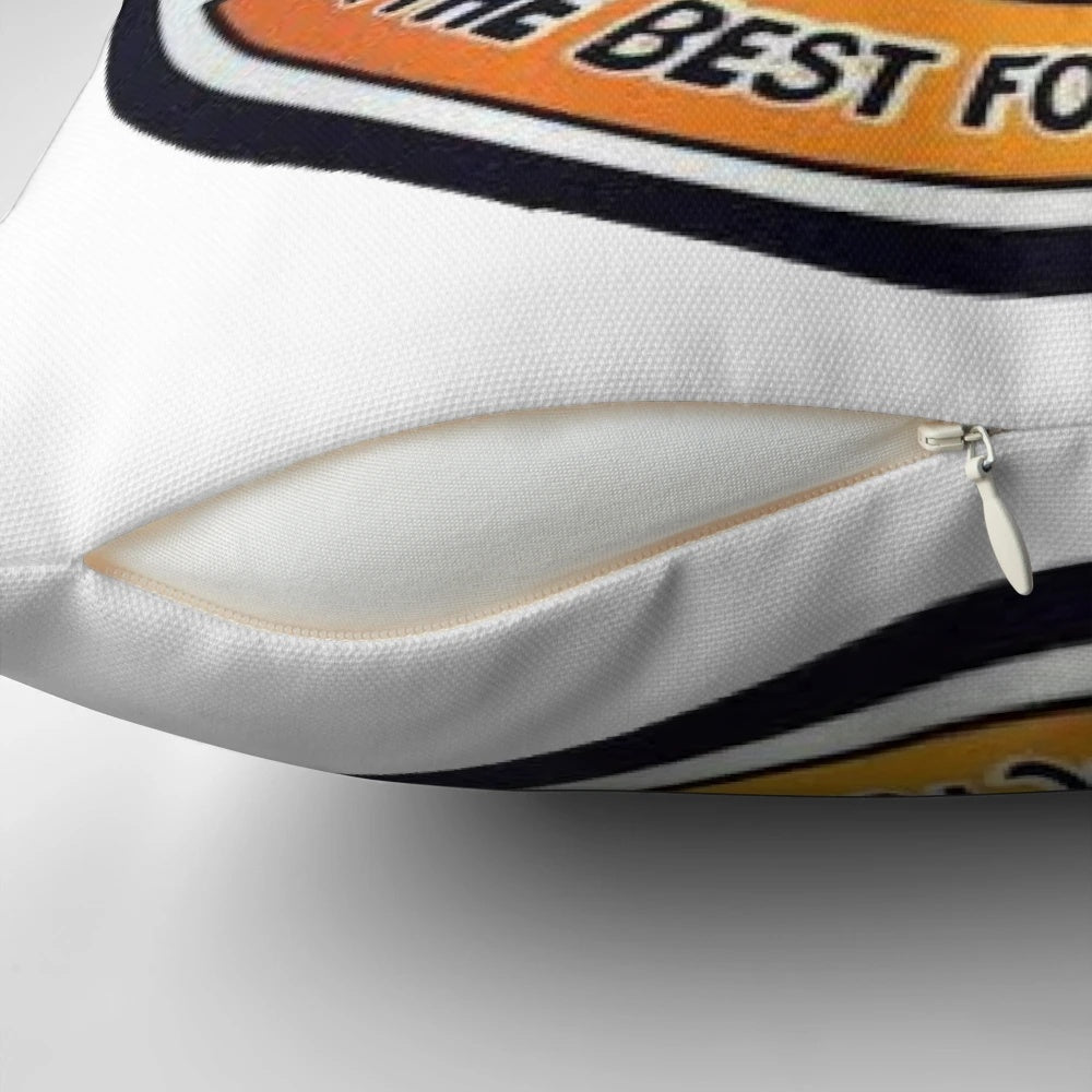 Plush pillow featuring the iconic Mr. Zogs Sex Wax branding, perfect for surf enthusiasts and meme lovers.
