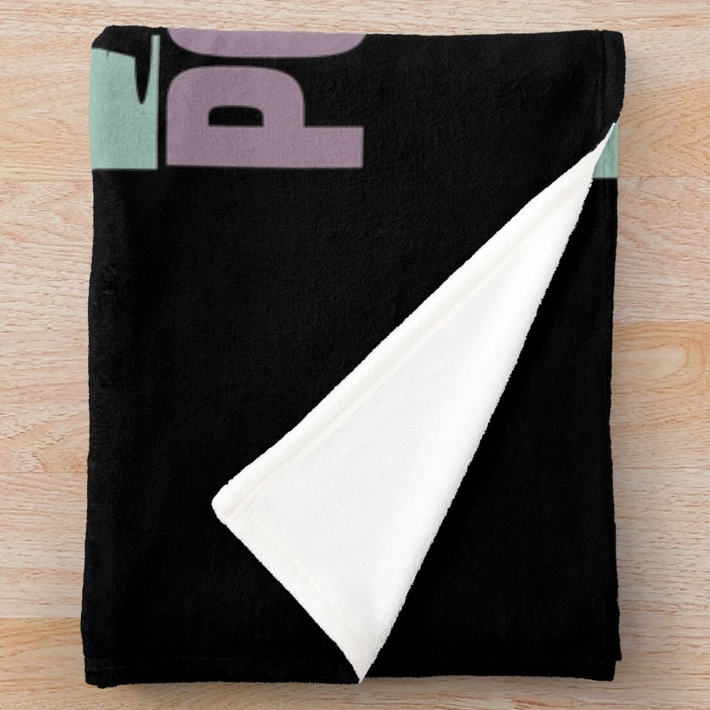 Surfing plush blanket with Nazare, Portugal beach design