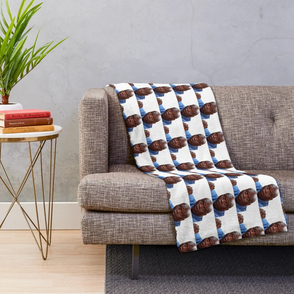 Surprised Shaq HD meme-inspired plush blanket