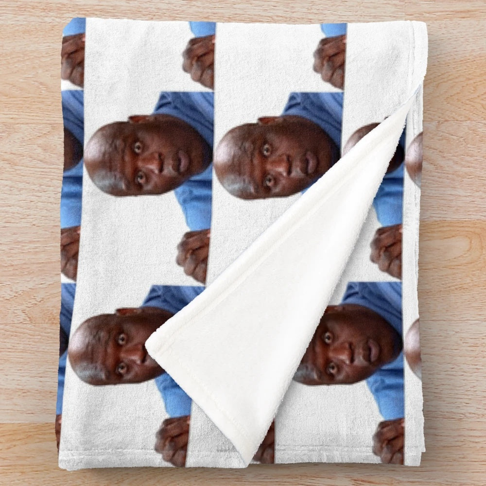 Surprised Shaq HD meme-inspired plush blanket