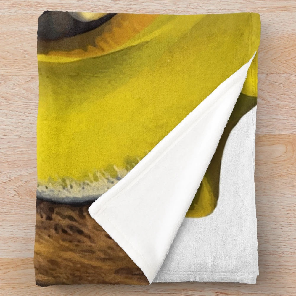 Surprised Shrek meme plush blanket for home decor