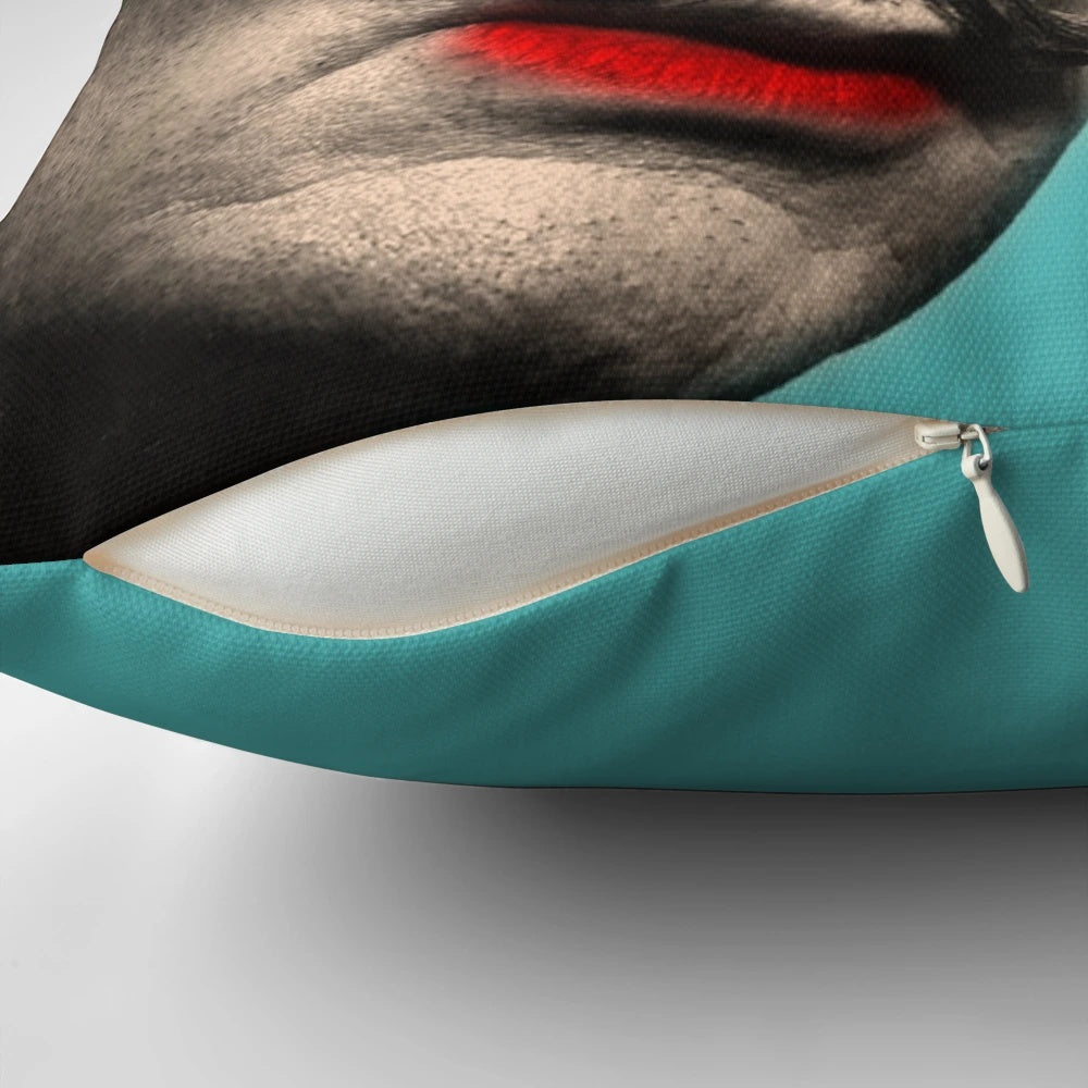 Salvador Dali inspired surreal art graphic print pillow