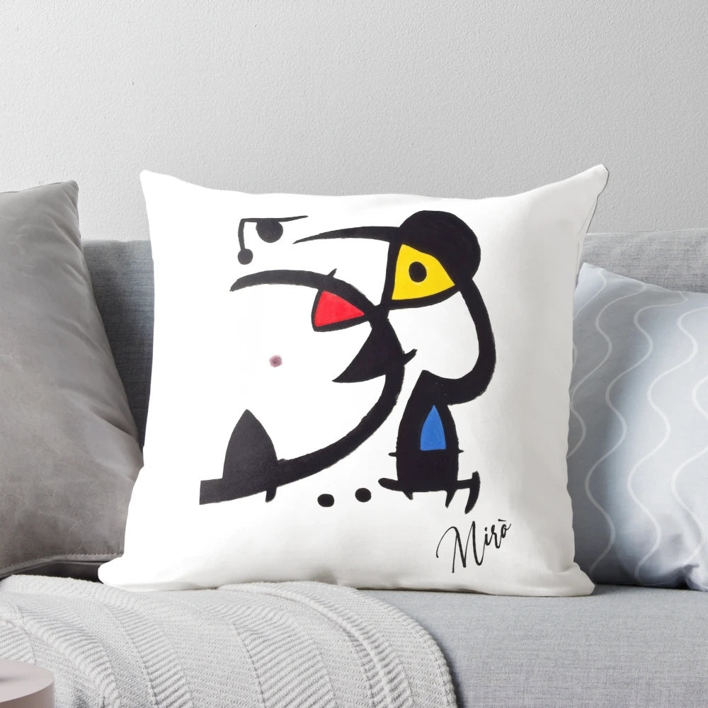 Colorful surreal art inspired decorative pillow