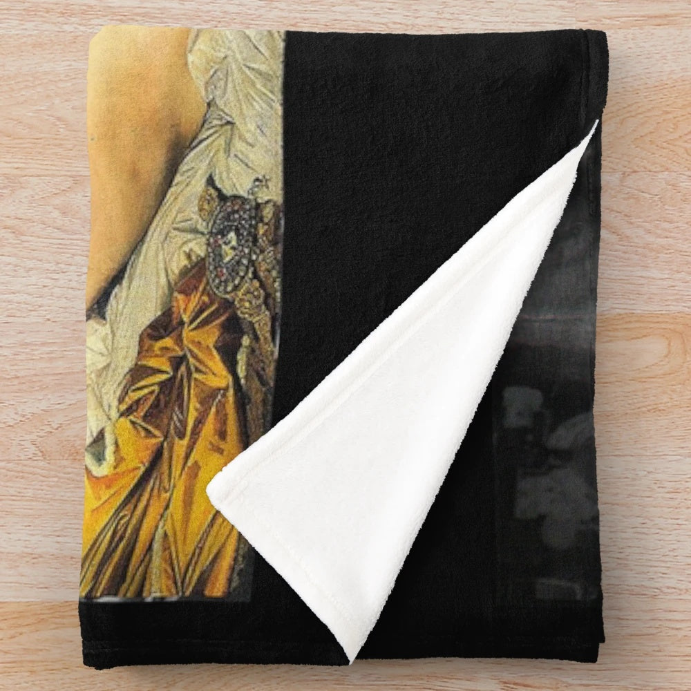 Surreal cinematic plush blanket featuring movie art and imagery
