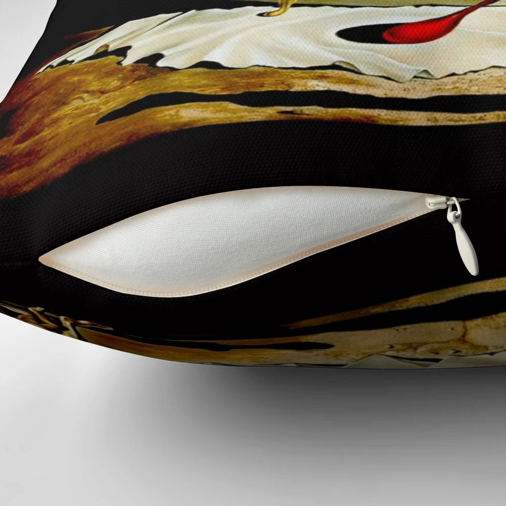 Surreal painting print of a woman giving birth to eggs, in the style of Salvador Dali's abstract fantasy art.