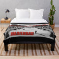 Plush blanket featuring a surreal black and white image inspired by the classic film 'Last Year at Marienbad