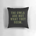 A colorful and surreal graphic pillow inspired by the cult TV series Twin Peaks, featuring abstract elements and references to the show's iconic characters and locations.
