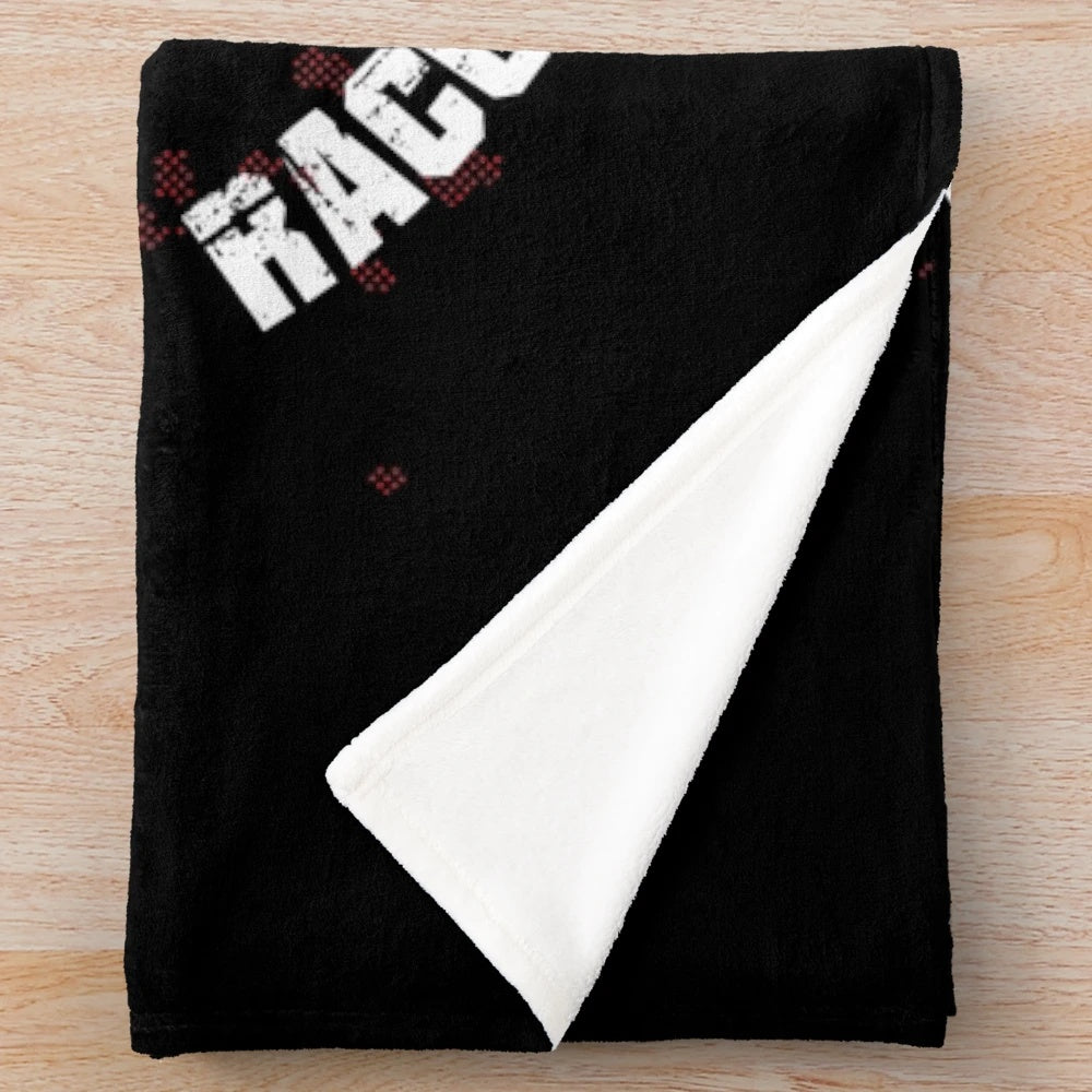 Plush blanket with Umbrella Corporation logo from horror video game