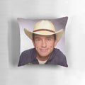 Soft and cozy Survivor-themed pillow featuring host Jeff Probst