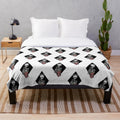 Suspense movie plush blanket with skeleton design