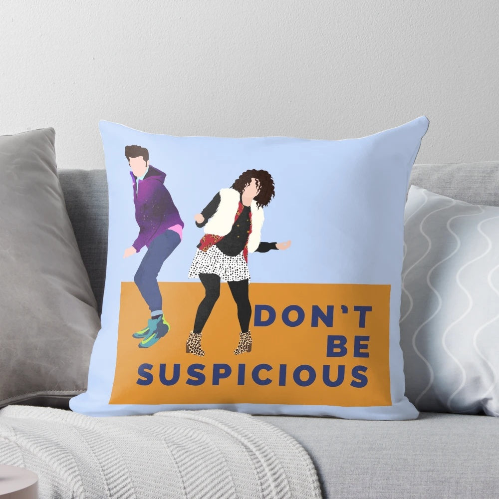 Suspicious Parks and Recreation Inspired 'Don't Be Suspicious' Throw Pillow