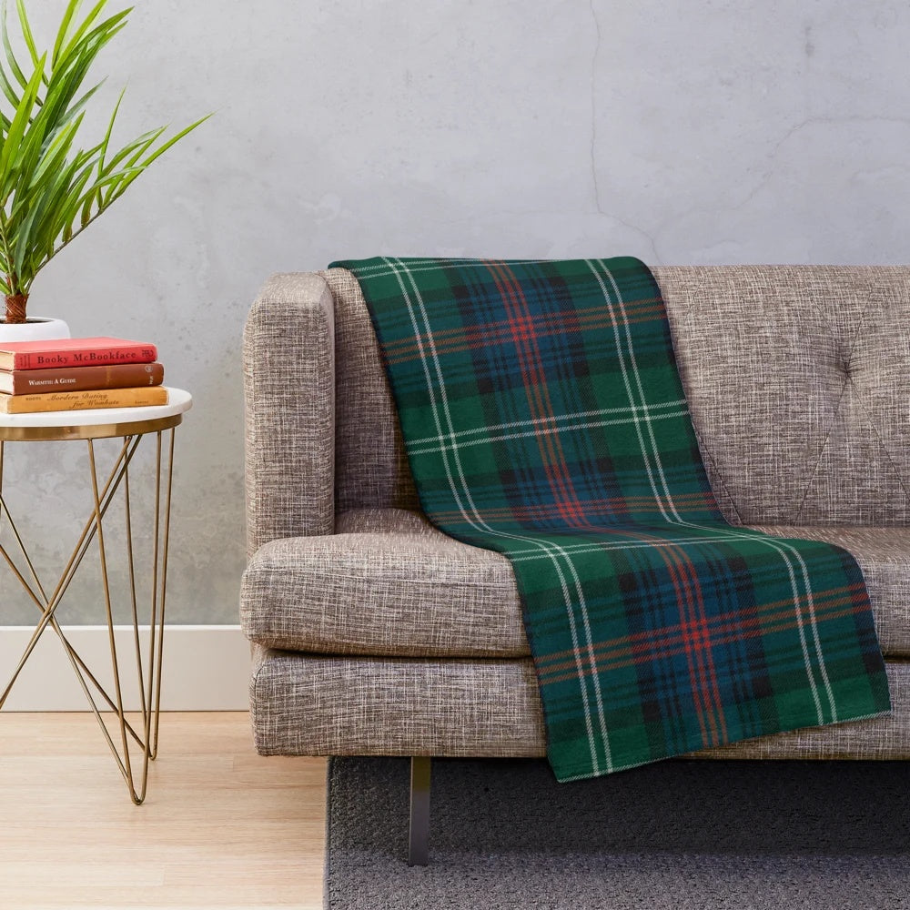Sutherland Scottish Tartan Design Plush Blanket