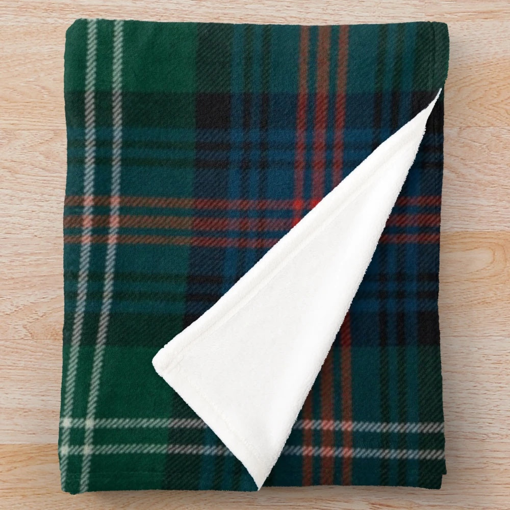 Sutherland Scottish Tartan Design Plush Blanket
