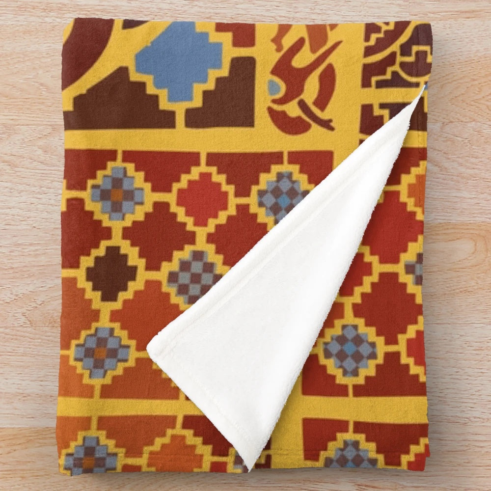 Sutton Hoo Rædwald Plush Blanket featuring Anglo-Saxon inspired design