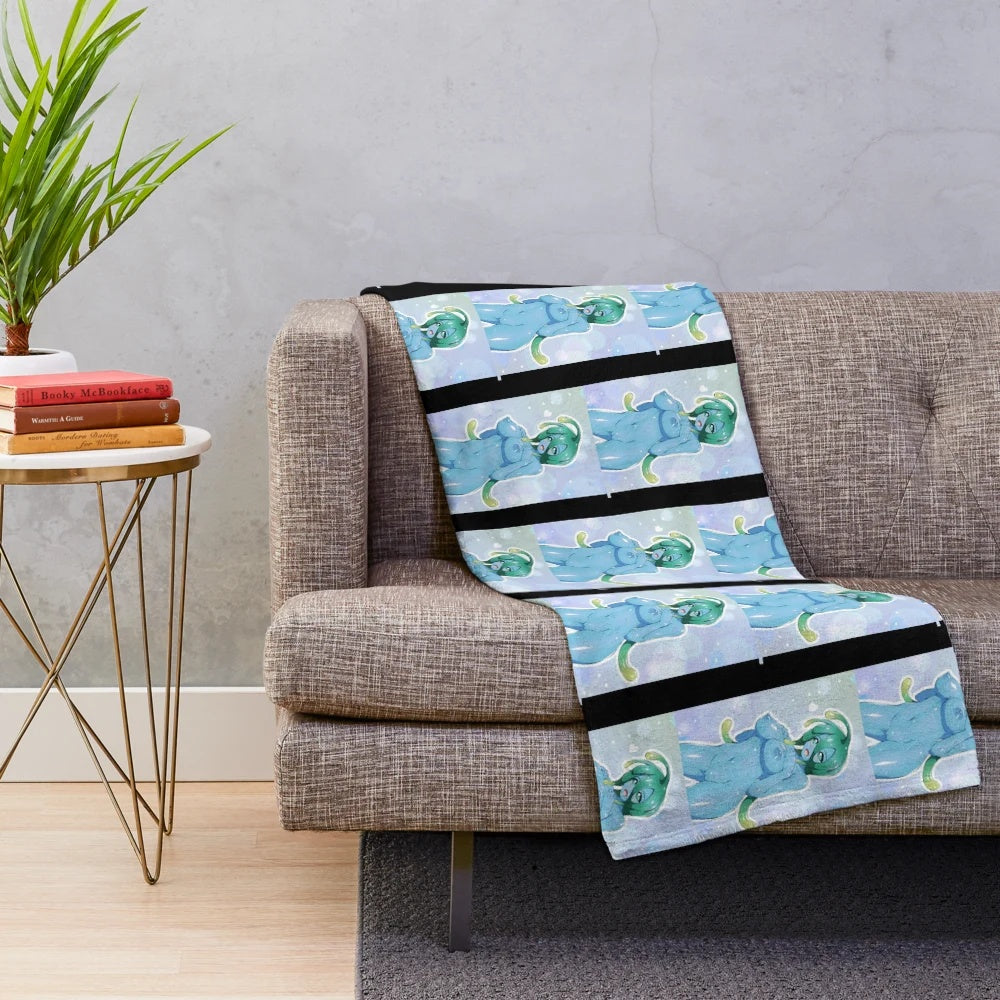 Suu-inspired plush blanket featuring the slime girl character from the anime Monster Musume