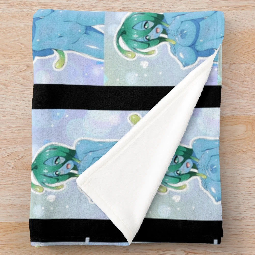 Suu-inspired plush blanket featuring the slime girl character from the anime Monster Musume