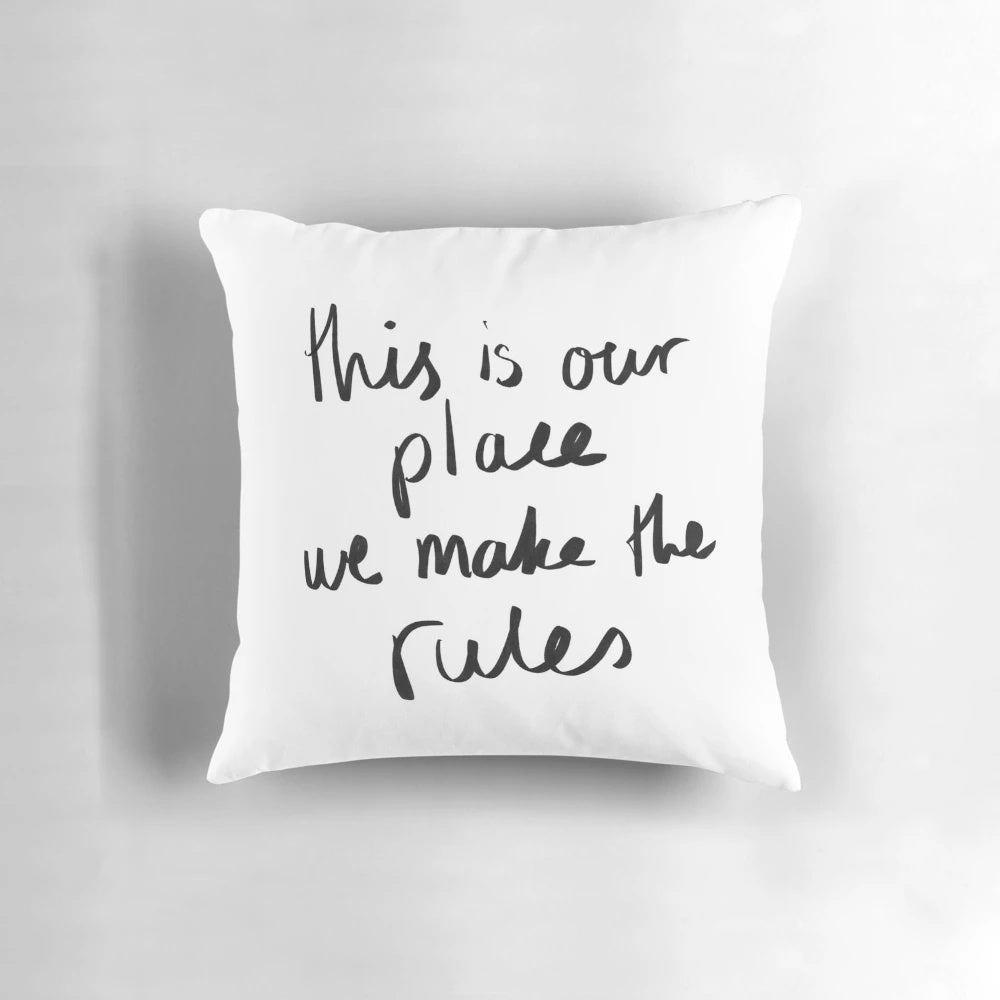 Decorative throw pillow with taylor swift lover lyrics design