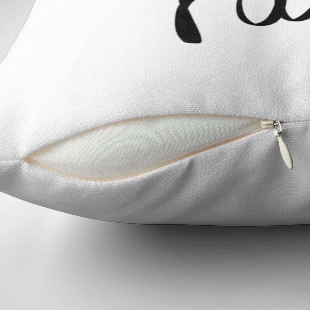 Decorative throw pillow with taylor swift lover lyrics design