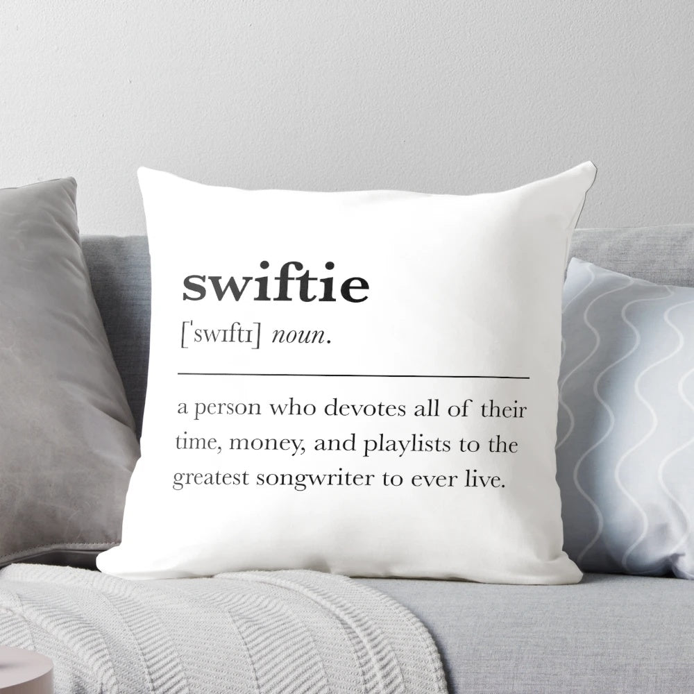 "Swiftie Definition Pillow: Soft, Cozy Pillow Celebrating Taylor Swift's Eras Tour"