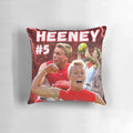 Sydney Swans AFL player Isaac Heeney on a high-quality, customized pillow