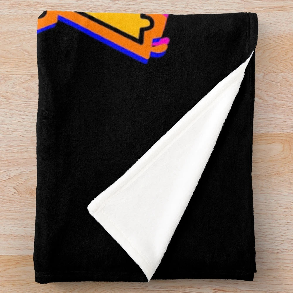 Tabi FNF-inspired plush blanket with skeleton character, graffiti, and horns