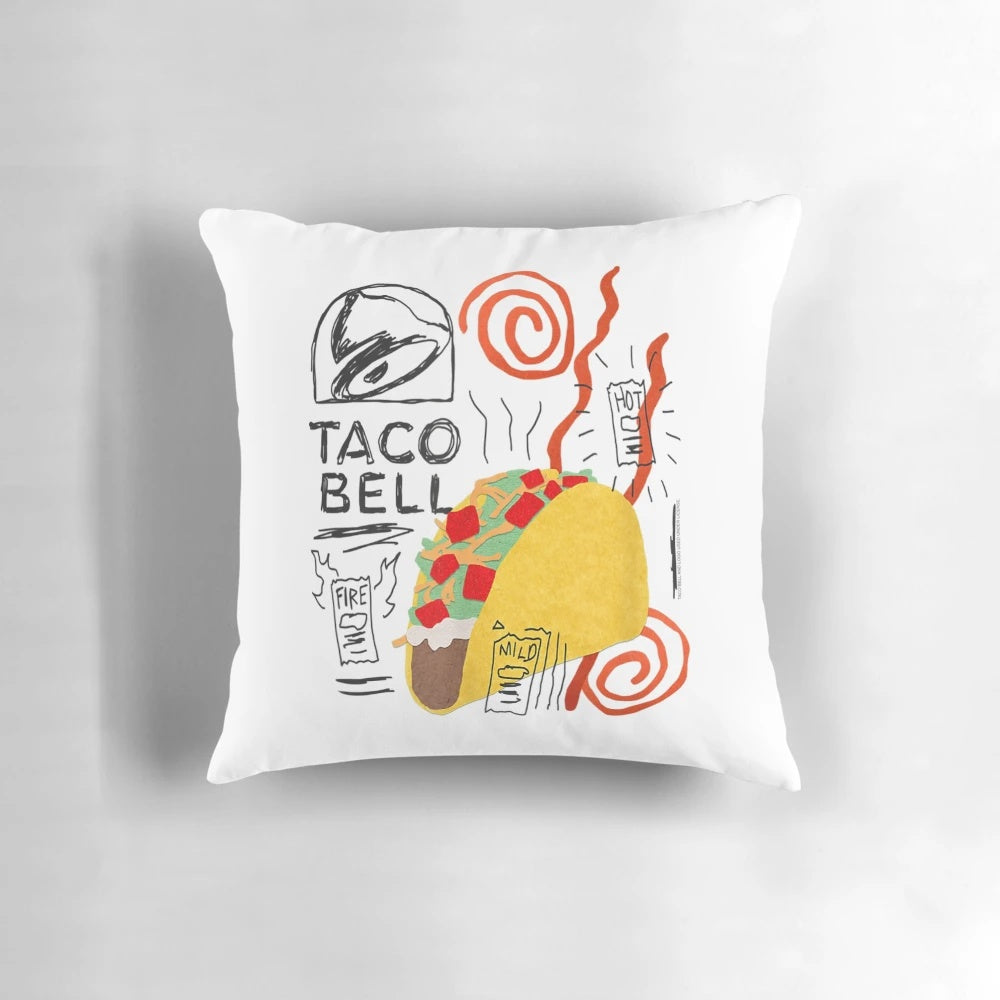 Taco Bell Pillow featuring the iconic Taco Bell logo and design