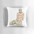 Tactical ghost-themed pinup pillow design for modern warfare enthusiasts