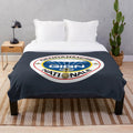 Plush blanket with GIGN (National Gendarmerie Intervention Group) France logo and insignia