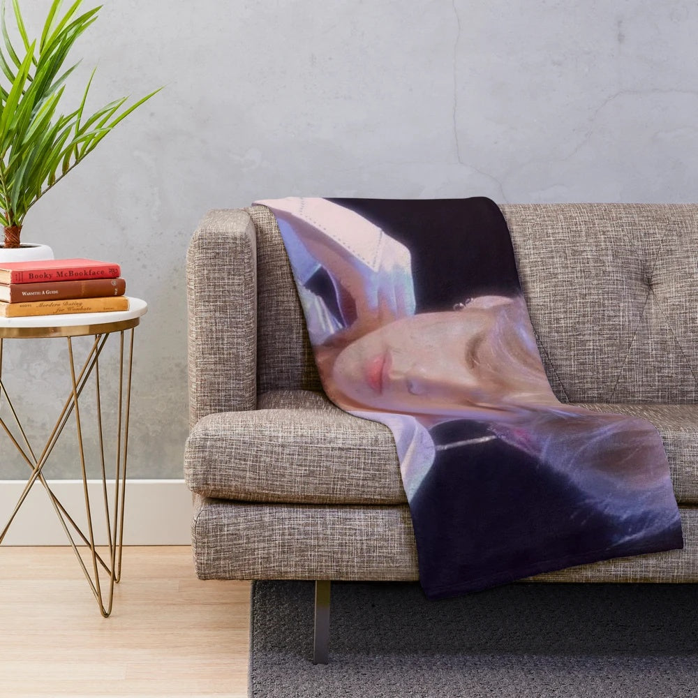 Taehyung inspired 90s style plush blanket