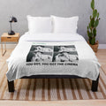 Taehyung inspired plush blanket with cinematic black and white design