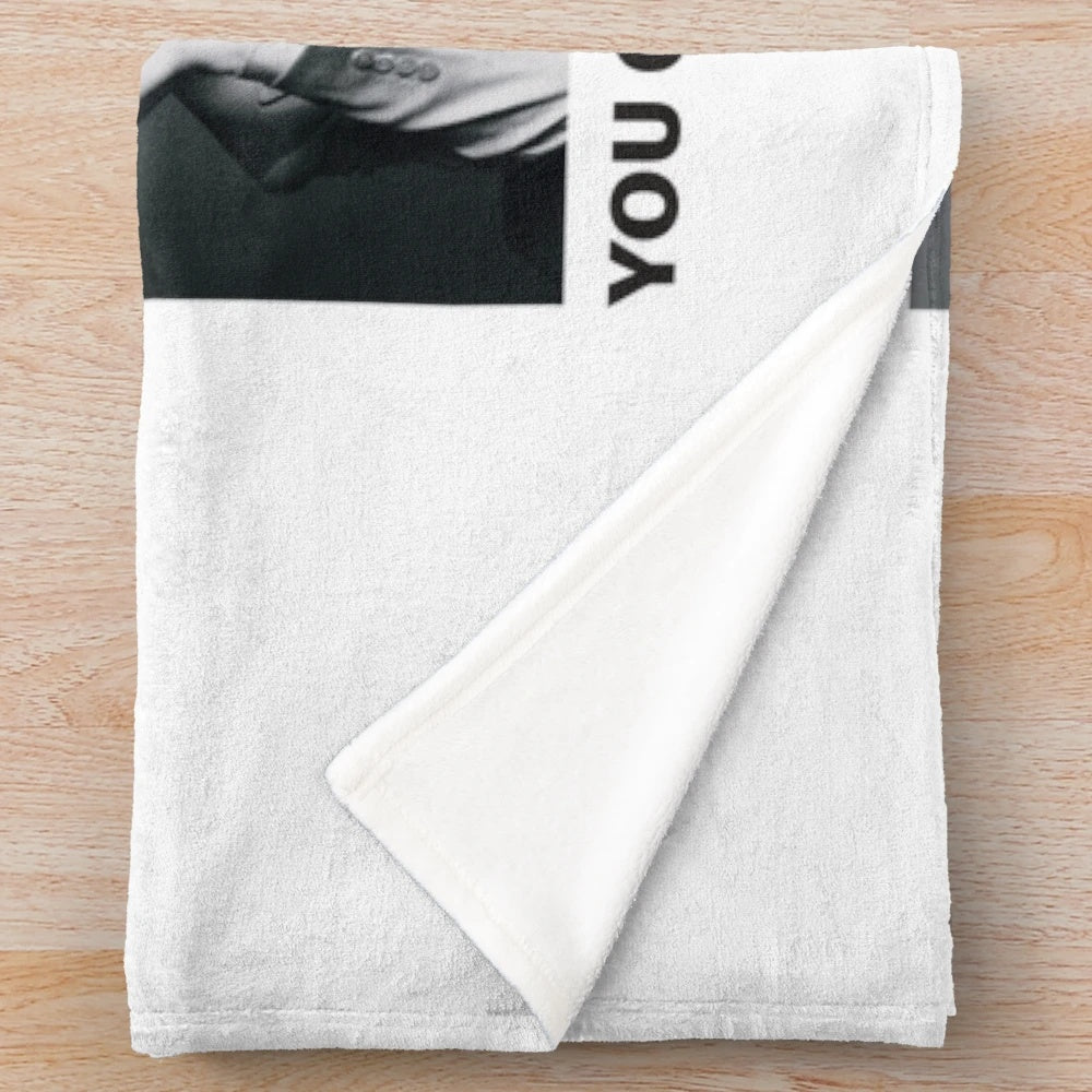 Taehyung inspired plush blanket with cinematic black and white design