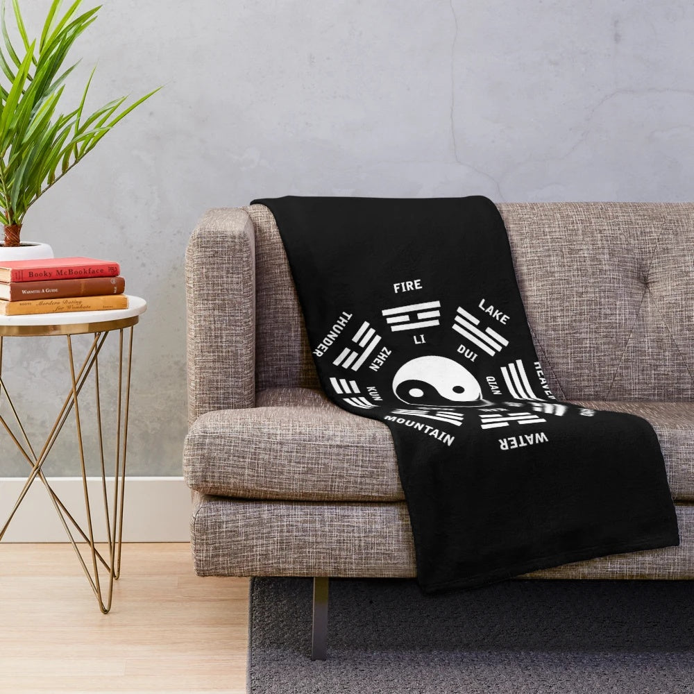 Tai Chi Yin Yang Symbol Chinese Martial Arts Inspired Plush Blanket