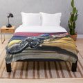Tai Woffinden inspired plush blanket with speedway and motorcycle imagery
