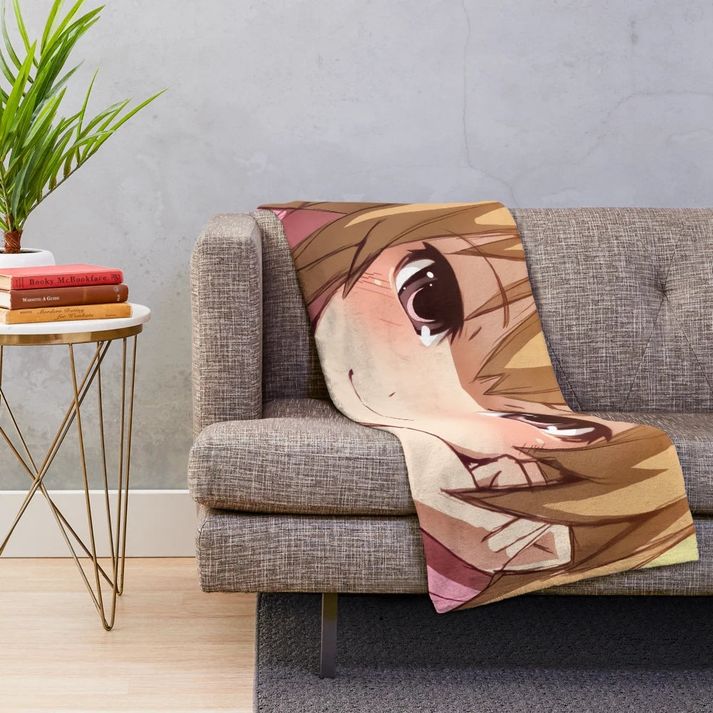 Taiga Aisaka Toradora anime-inspired plush blanket
