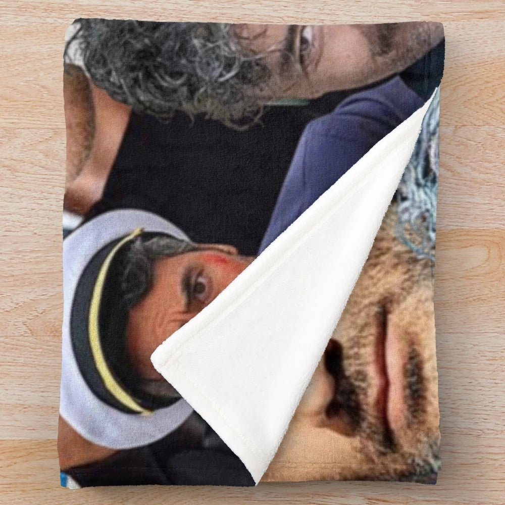 Taika Waititi photo collage plush blanket