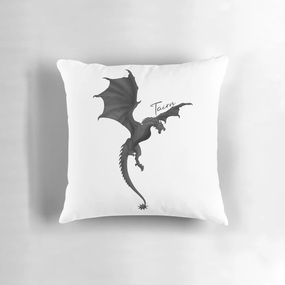 Tairneanach Pillow featuring a mythical dragon and fantasy elements