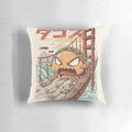 Plush pillow featuring a comical Japanese monster character design