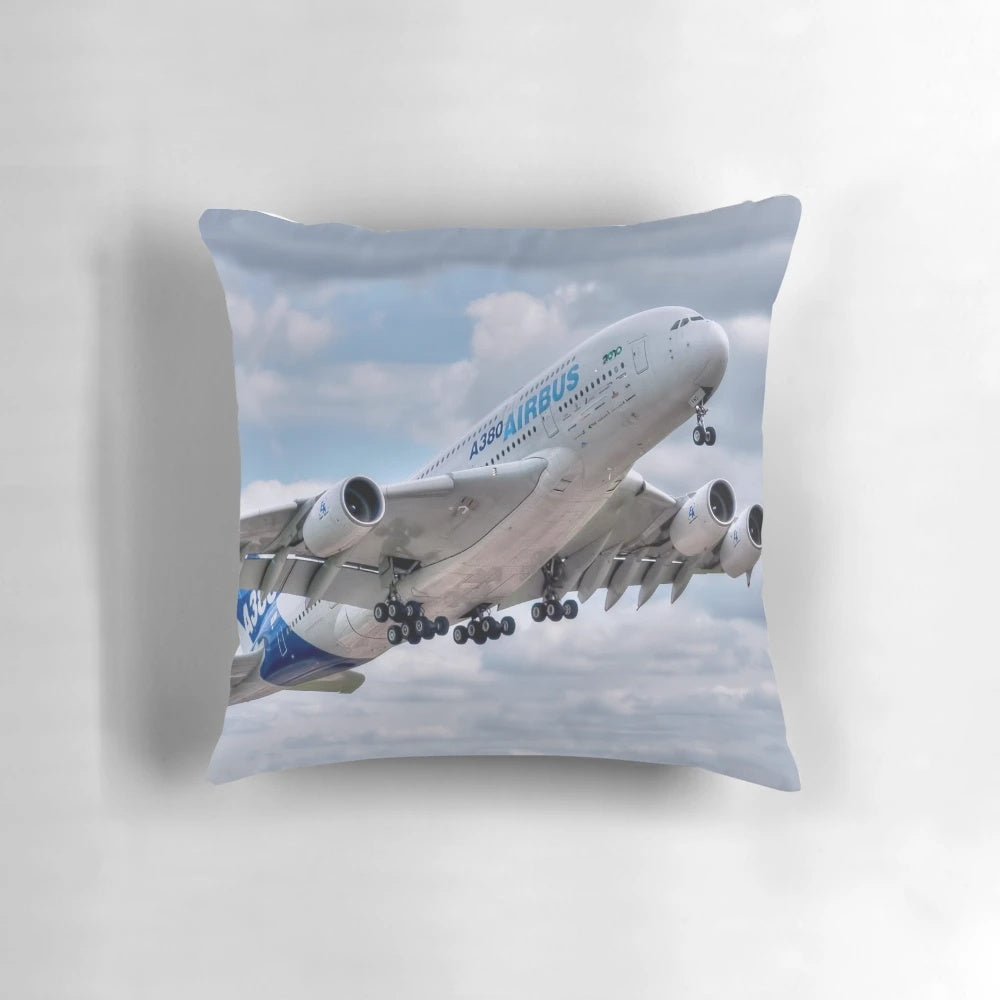 Airbus A380 Take-Off Inspired Pillow