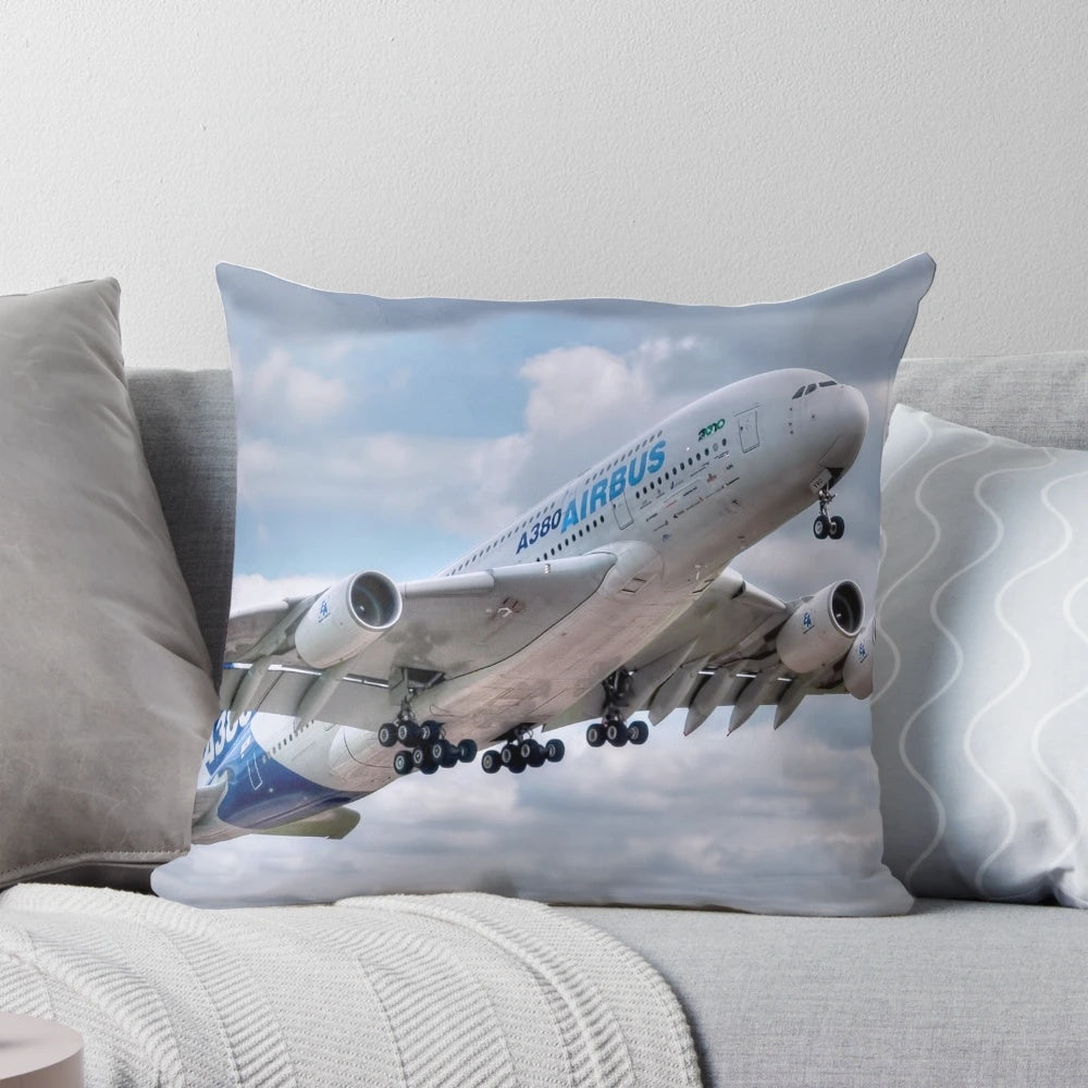 Airbus A380 Take-Off Inspired Pillow