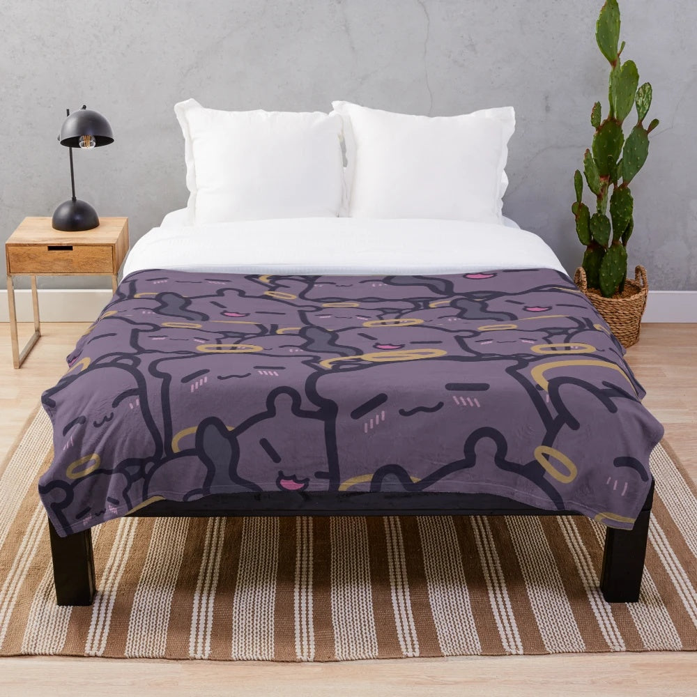 Takodachi plush blanket featuring Ninomae Inanis from Hololive
