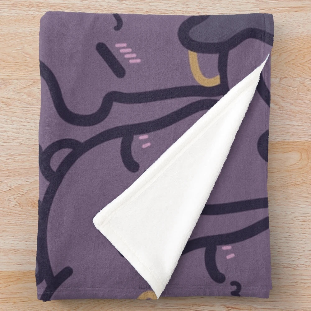 Takodachi plush blanket featuring Ninomae Inanis from Hololive