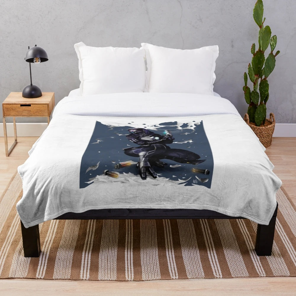 Tali Zorah Mass Effect inspired plush blanket