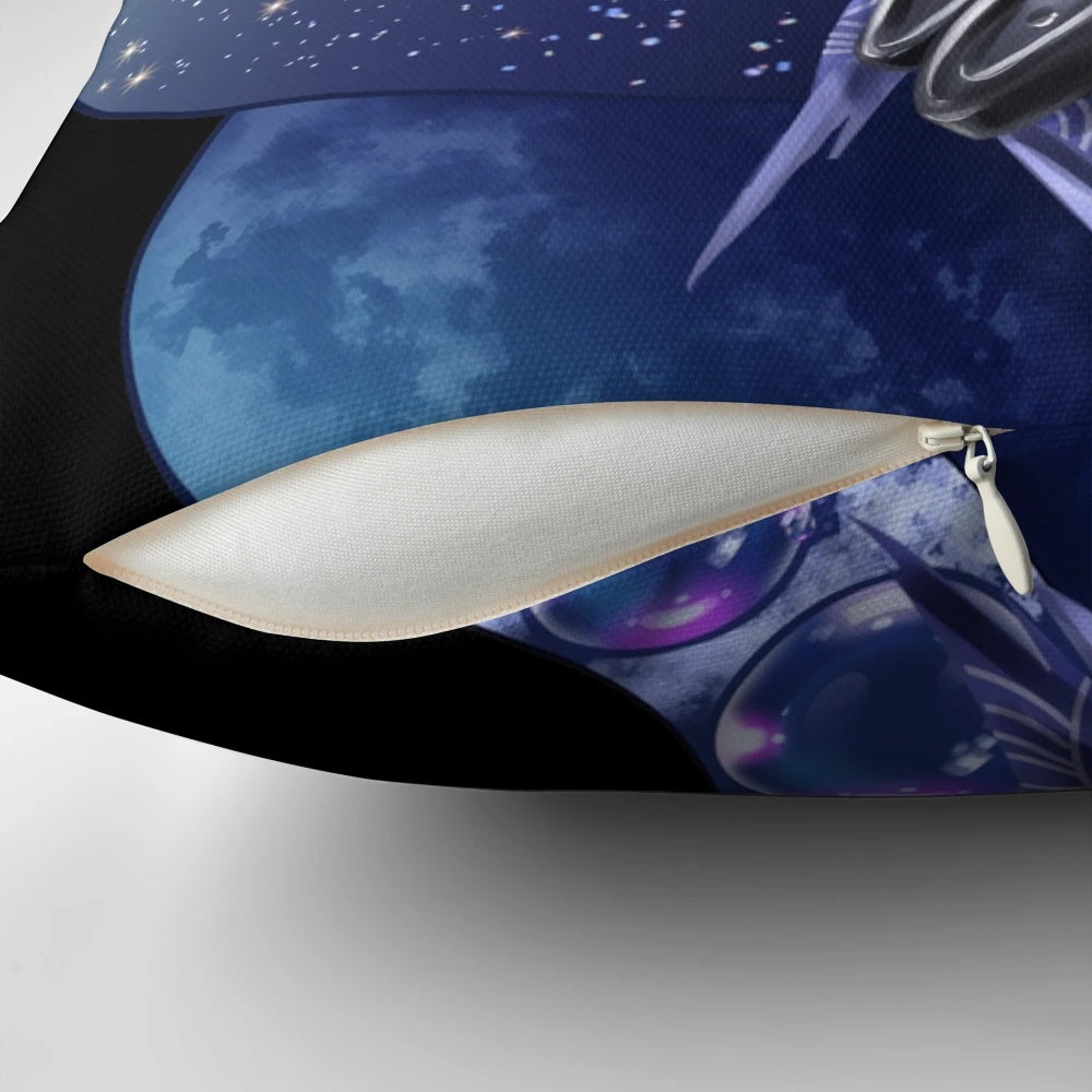 Tali Zorah from the Mass Effect video game series featured on a cozy pillow.