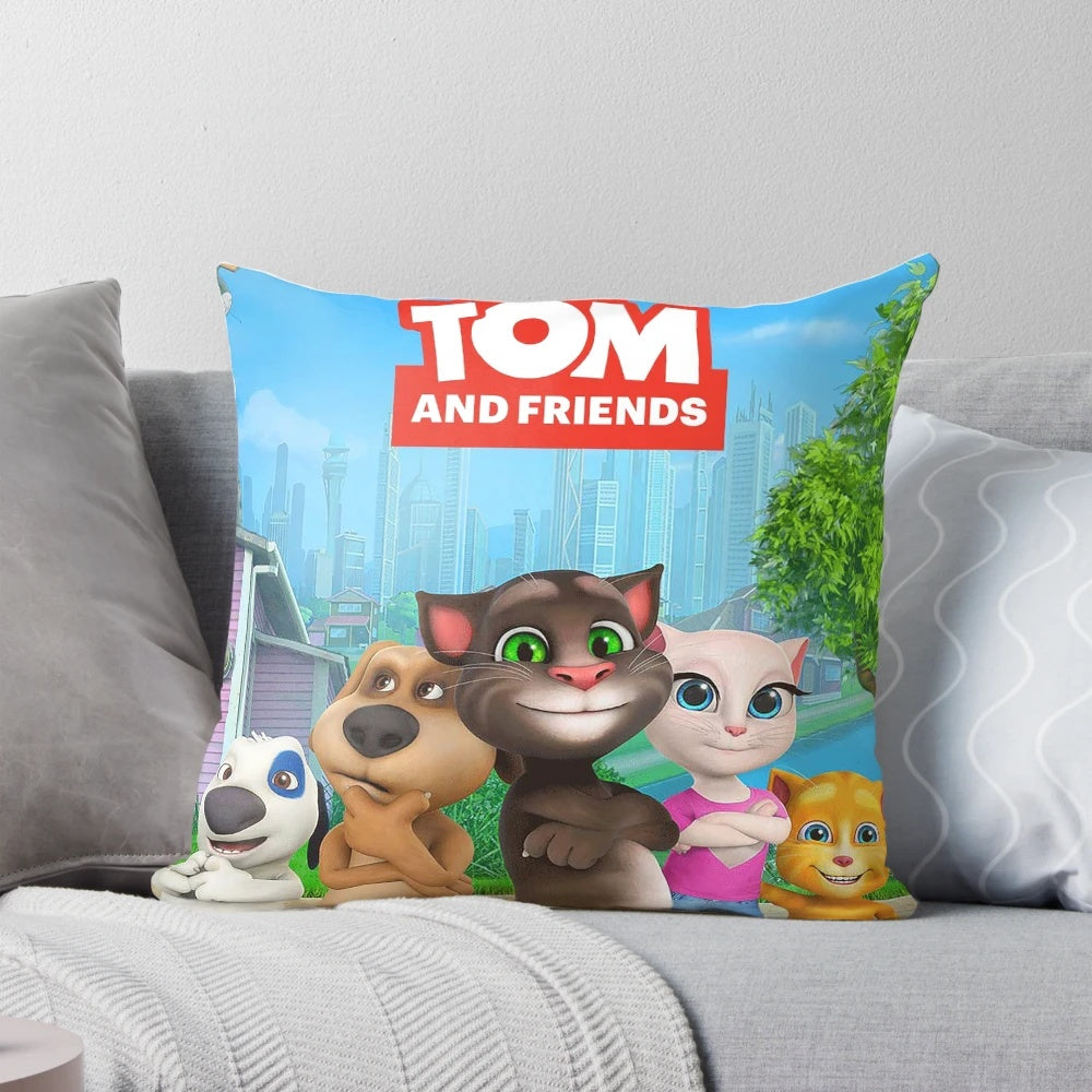 Talking Tom and Friends characters discussing a pillow in the animated series movie