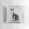 Tallstar the Windclan leader pillow, featuring the tuxedo cat character from the Warrior Cats series by Erin Hunter.