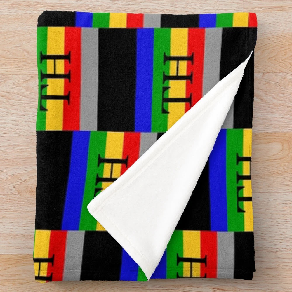 Tally Hall-inspired plush blanket featuring the band's logo and artwork