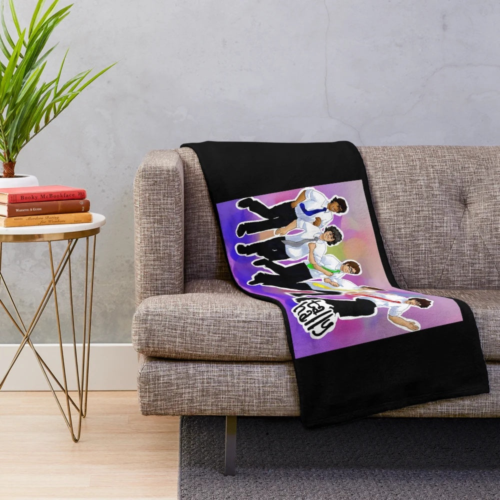 Tally Hall inspired plush blanket featuring the indie pop band's logo and designs